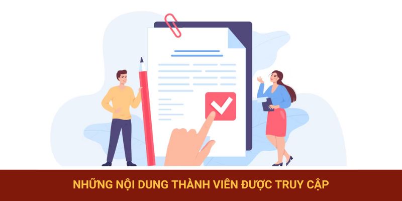 Những nội dung thành viên được truy cập