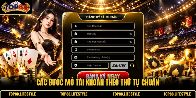 Các bước mở tài khoản theo thứ tự chuẩn