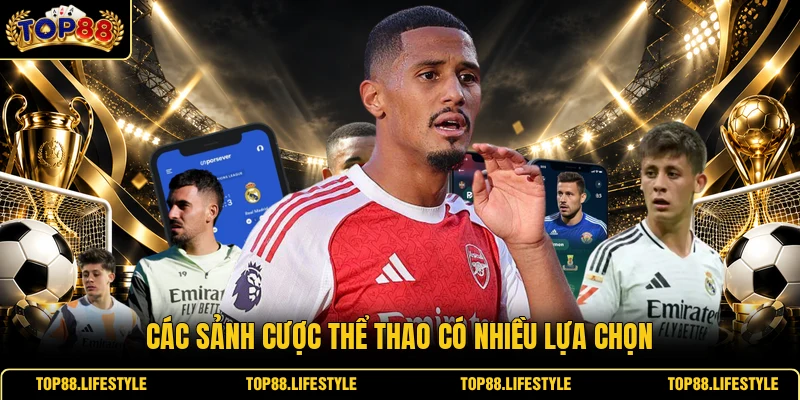 Các sảnh cược thể thao có nhiều lựa chọn
